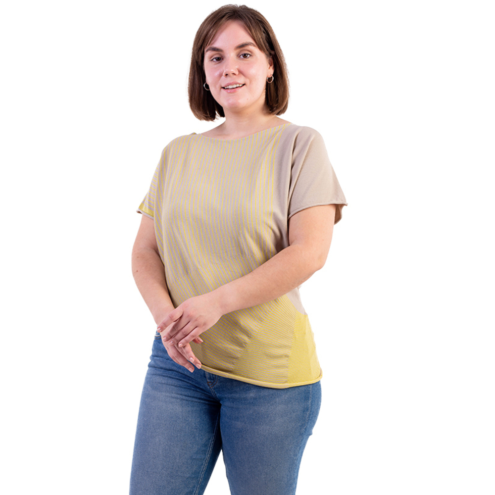 Network Blouse Women size XXL Tan